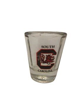 South Carolina Gamecocks Logo Shot Glass NCAA USC Fan Cave Barware Collectible